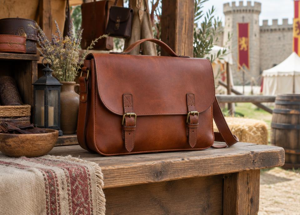 Bolso de piel artesanal